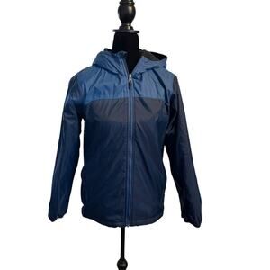 Columbia Blue Hooded Jacket Coat Size L Kids